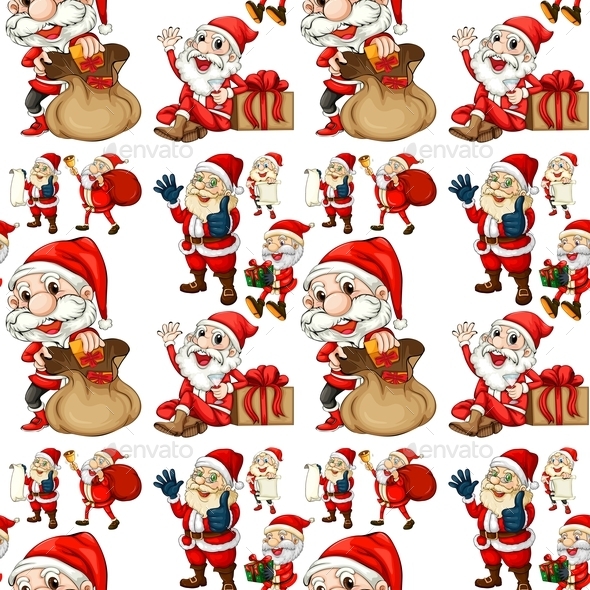 GraphicRiver Seamless Santa 10848820 GraphicRiver Seamless Santa 10848820