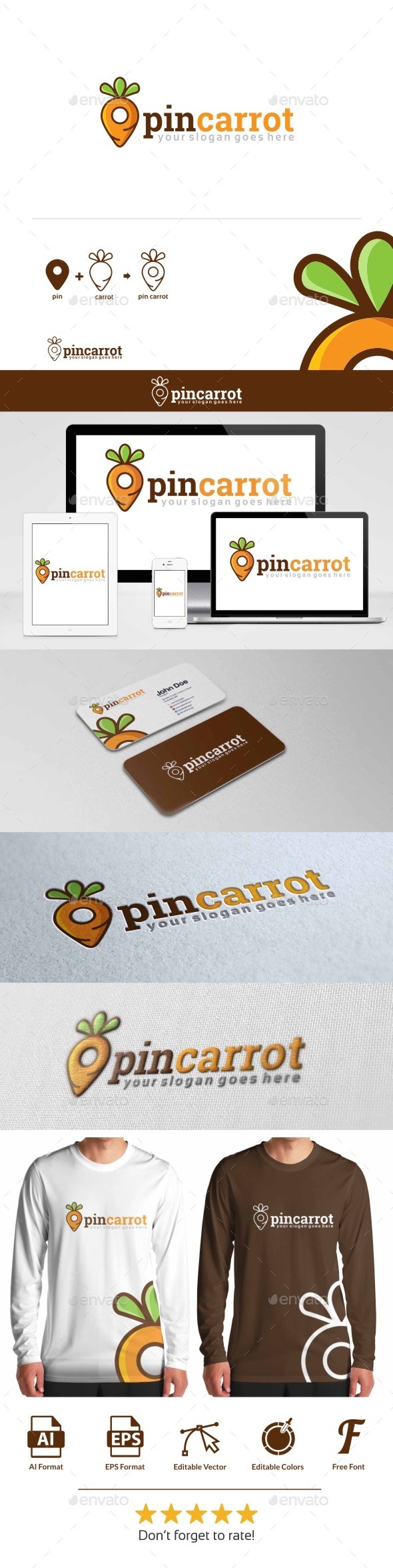 GraphicRiver Pin Carrot Logo 10850102 GraphicRiver Pin Carrot Logo 10850102