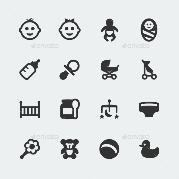 Vector Baby Mini Icons Set (Miscellaneous)