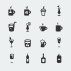 Vector Beverages Mini Icons Set