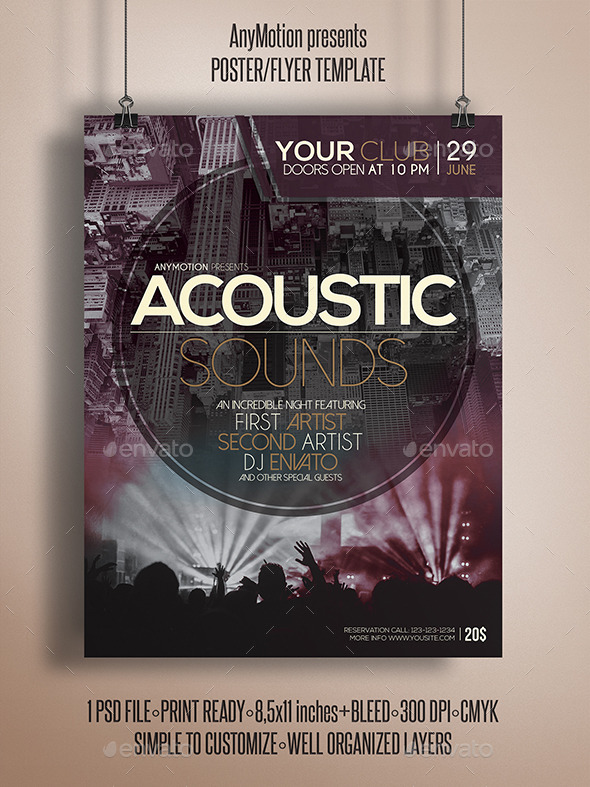 GraphicRiver Acoustic Sounds Flyer Template 10784603 GraphicRiver Acoustic Sounds Flyer Template 10784603