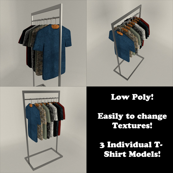 3DOcean T-Shirt Display Set Low Poly 10852420 3DOcean T-Shirt Display Set Low Poly 10852420