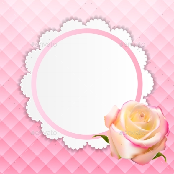GraphicRiver Floral Card with Rose Flower 10853257 GraphicRiver Floral Card with Rose Flower 10853257