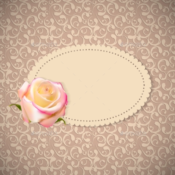GraphicRiver Floral Card with Rose 10853270 GraphicRiver Floral Card with Rose 10853270