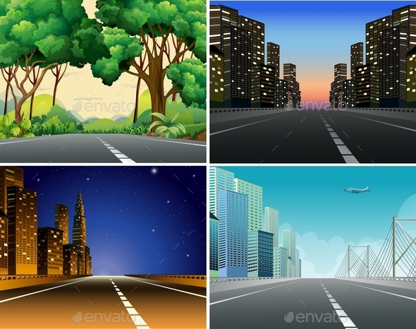 GraphicRiver Road Scene 10853554 GraphicRiver Road Scene 10853554