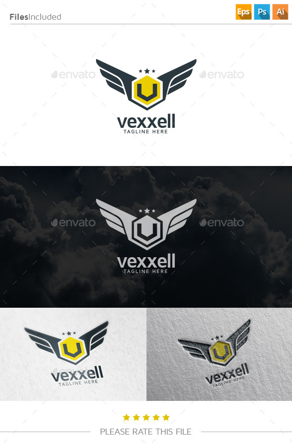 GraphicRiver V Wings Logo 10853673 GraphicRiver V Wings Logo 10853673