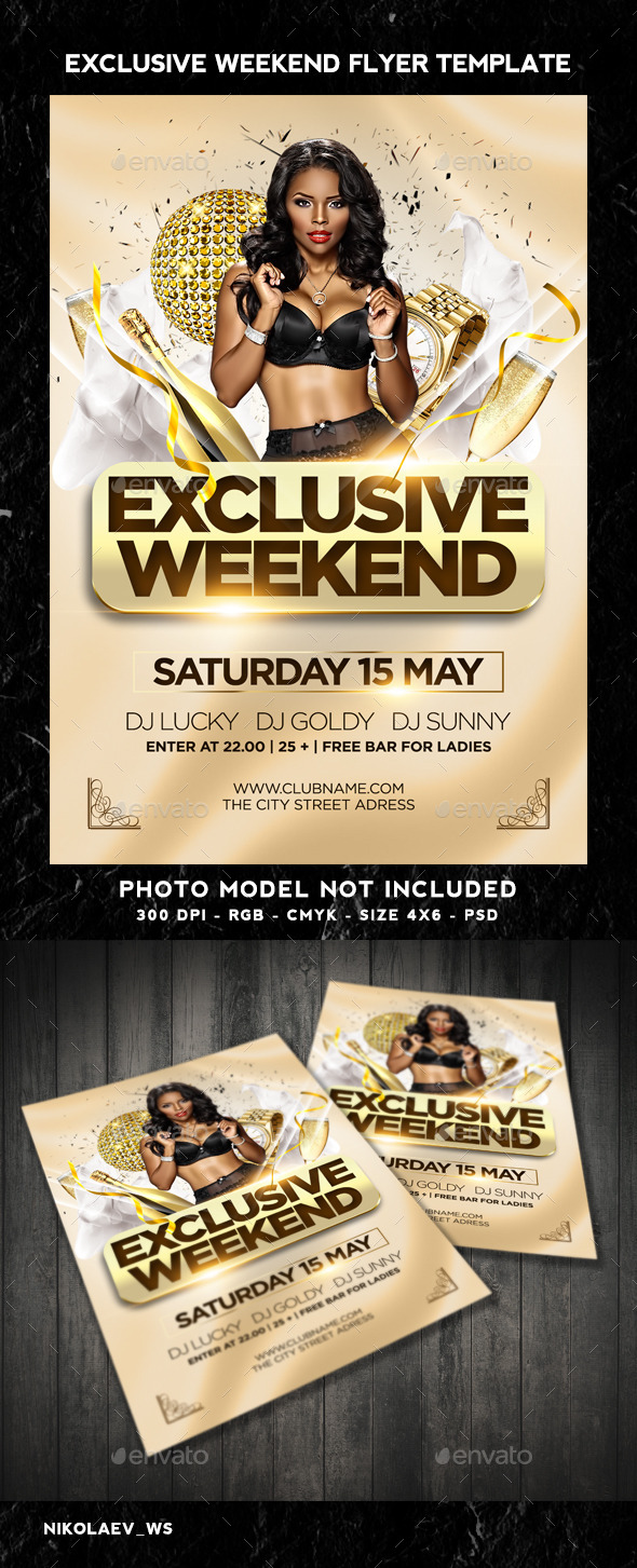 GraphicRiver Exclusive Weekend Flyer 10855062 GraphicRiver Exclusive Weekend Flyer 10855062