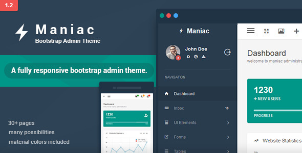 Maniac - Bootstrap Admin Theme