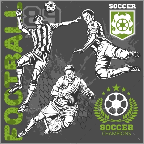 GraphicRiver Football Players 10855503 GraphicRiver Football Players 10855503