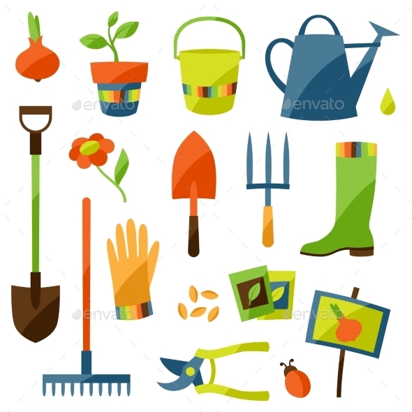 GraphicRiver Garden Tools 10855595 GraphicRiver Garden Tools 10855595