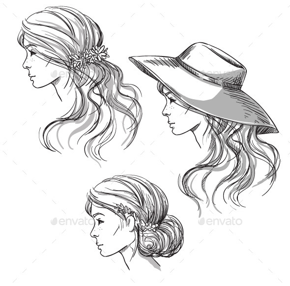 GraphicRiver Different Hairstyles 10855657 GraphicRiver Different Hairstyles 10855657