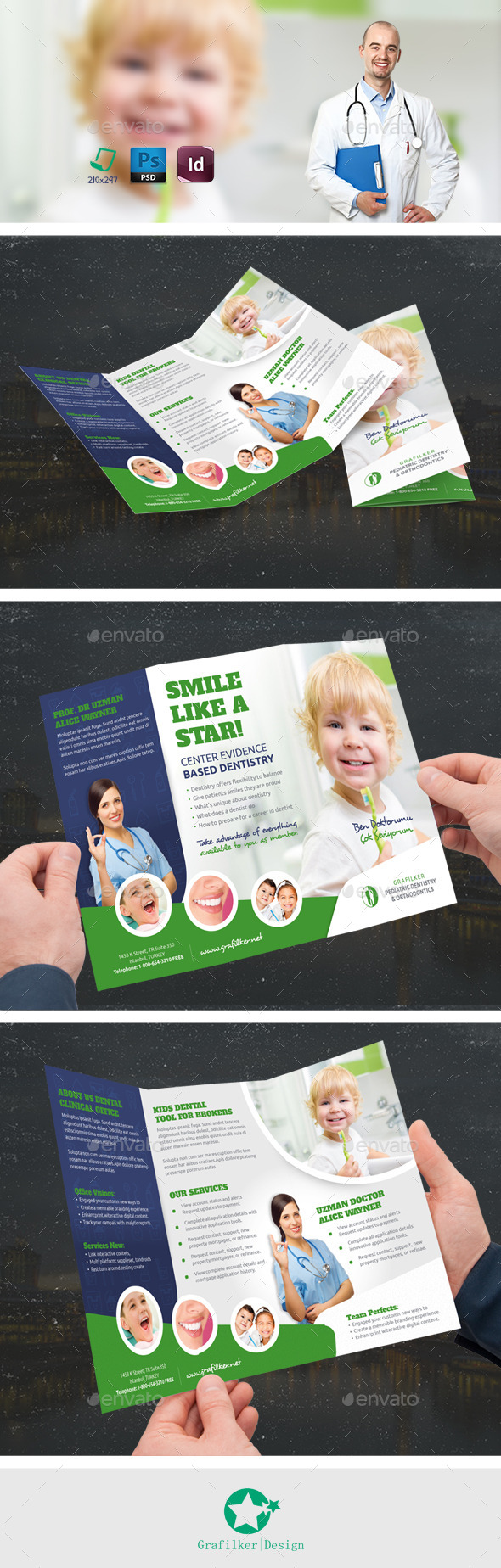 GraphicRiver Kids Dental Tri-Fold Templates 10855923 GraphicRiver Kids Dental Tri-Fold Templates 10855923