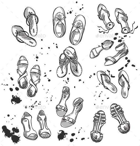 GraphicRiver Summer Footwear 10856244 GraphicRiver Summer Footwear 10856244