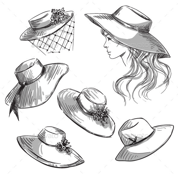 GraphicRiver Set of Hats 10856567 GraphicRiver Set of Hats 10856567