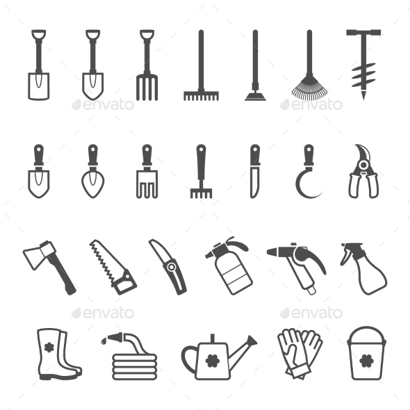 GraphicRiver Set of Garden Tools 10859522 GraphicRiver Set of Garden Tools 10859522