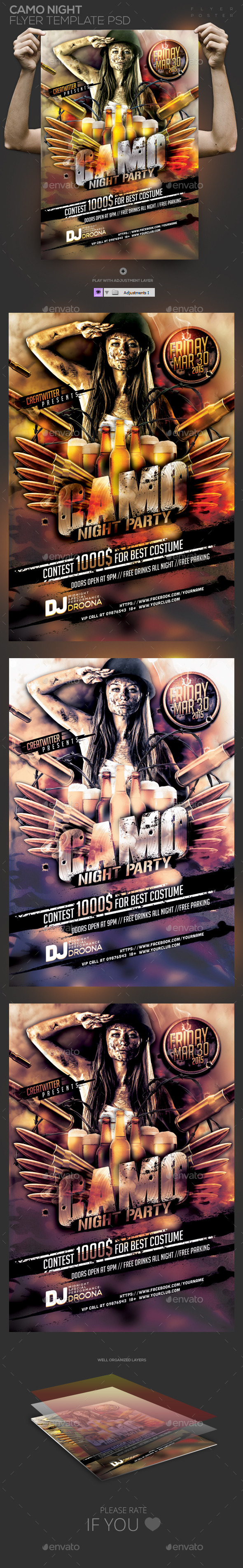 GraphicRiver Camo Night Party Template PSD Flyer Poster 10859773 GraphicRiver Camo Night Party Template PSD Flyer Poster 10859773