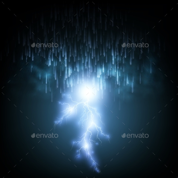 GraphicRiver Thunderstorm Background With Rain and Lightning 10860588 GraphicRiver Thunderstorm Background With Rain and Lightning 10860588
