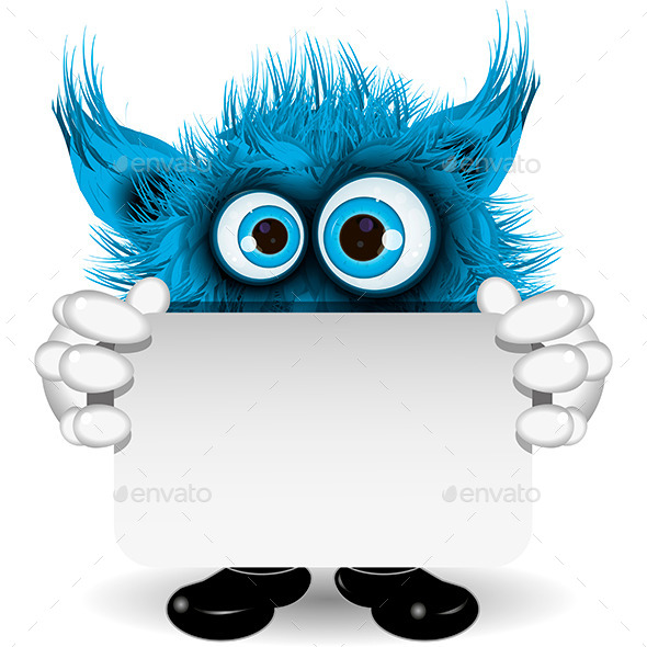 GraphicRiver Blue Monster with a White Background 10863307 GraphicRiver Blue Monster with a White Background 10863307
