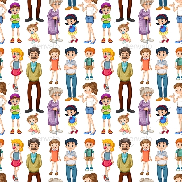 GraphicRiver Seamless Family 10863423 GraphicRiver Seamless Family 10863423
