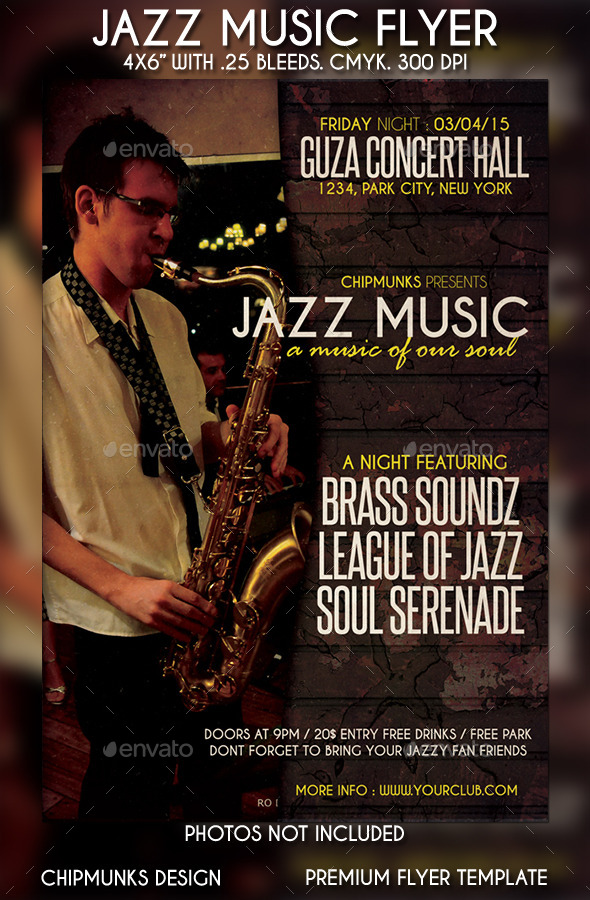 GraphicRiver Jazz Music Flyer 10863508 GraphicRiver Jazz Music Flyer 10863508
