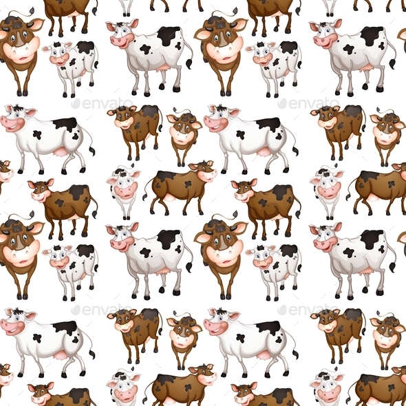 GraphicRiver Seamless Cow 10863947 GraphicRiver Seamless Cow 10863947