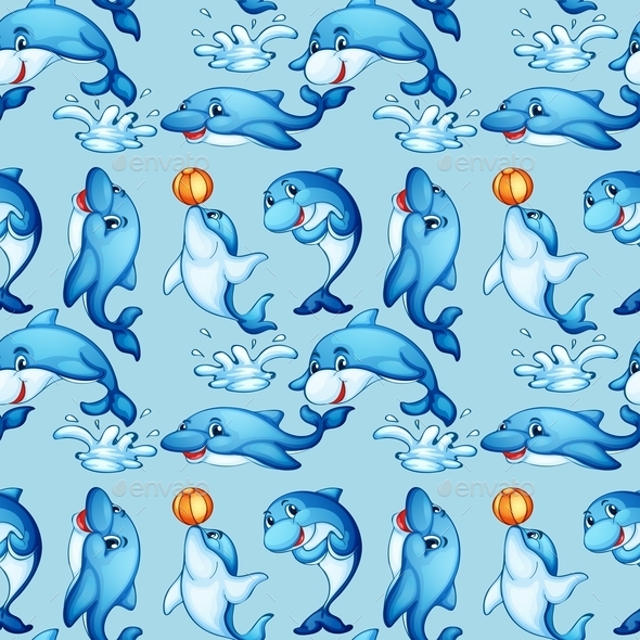GraphicRiver Seamless Dolphin 10864120 GraphicRiver Seamless Dolphin 10864120