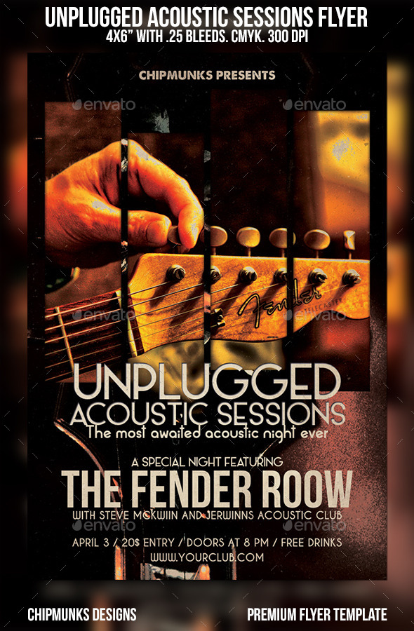 GraphicRiver Unplugged Acoustic Sessions Flyer 10864190 GraphicRiver Unplugged Acoustic Sessions Flyer 10864190