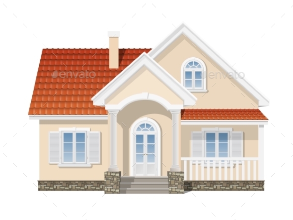 GraphicRiver Suburban House Isolated 10867162 GraphicRiver Suburban House Isolated 10867162
