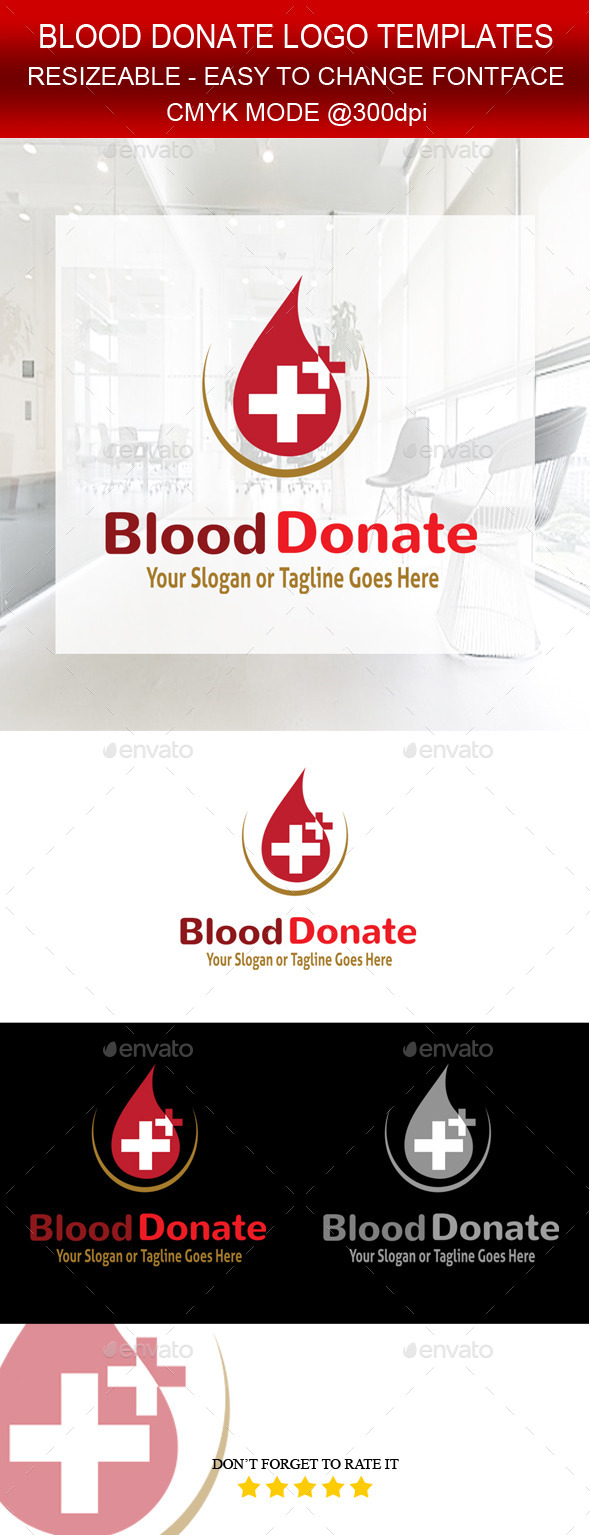 Blood Donate Logo Template (Symbols)