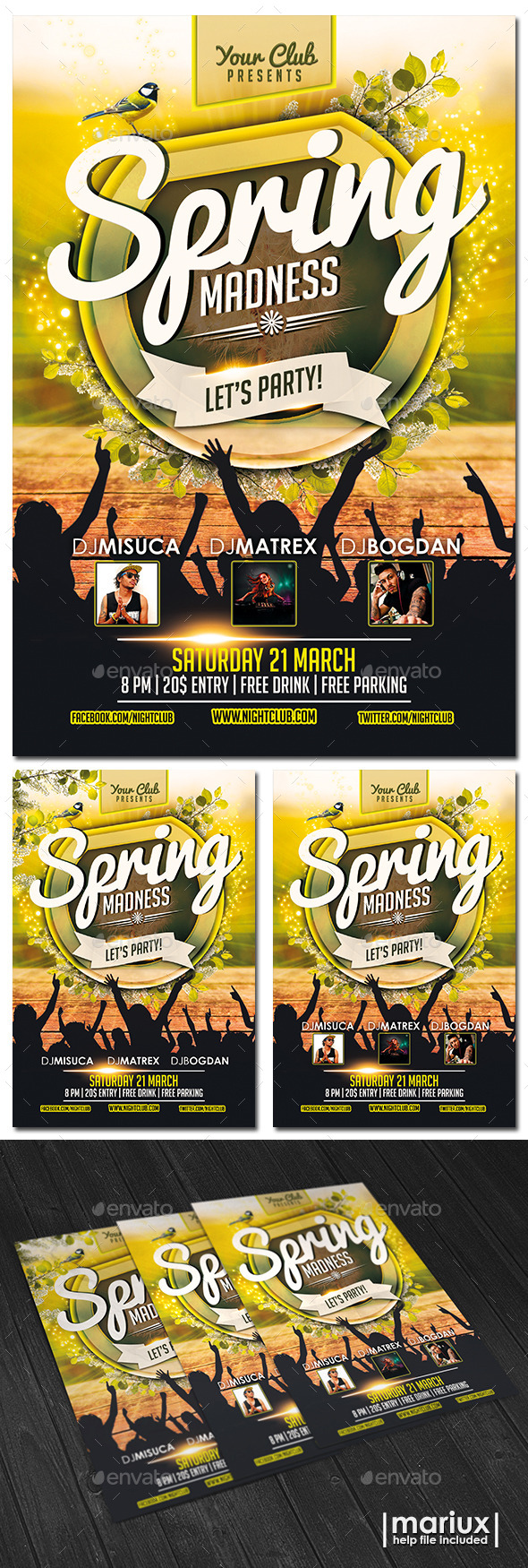 GraphicRiver Spring Party Flyer 10867380 GraphicRiver Spring Party Flyer 10867380