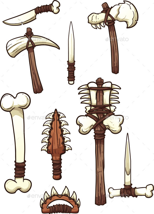 GraphicRiver Bone Weapons 10868041 GraphicRiver Bone Weapons 10868041