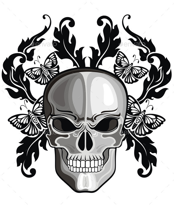 GraphicRiver Skulls with Floral Patterns 10868303 GraphicRiver Skulls with Floral Patterns 10868303