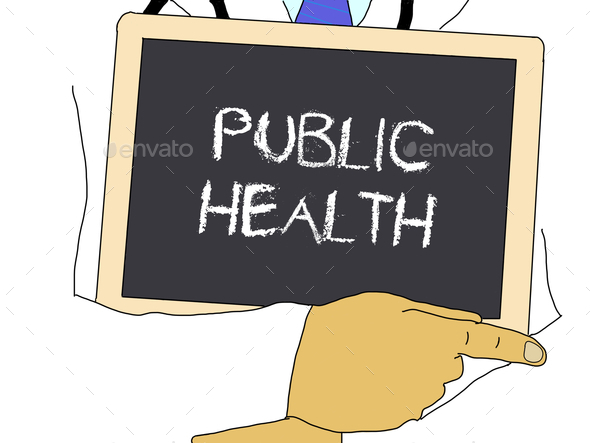 Illustration: Doctor shows information: Public health (Misc) Photo Download