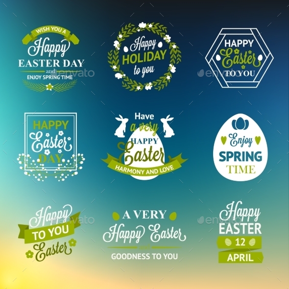 GraphicRiver Easter Labels 10869080 GraphicRiver Easter Labels 10869080