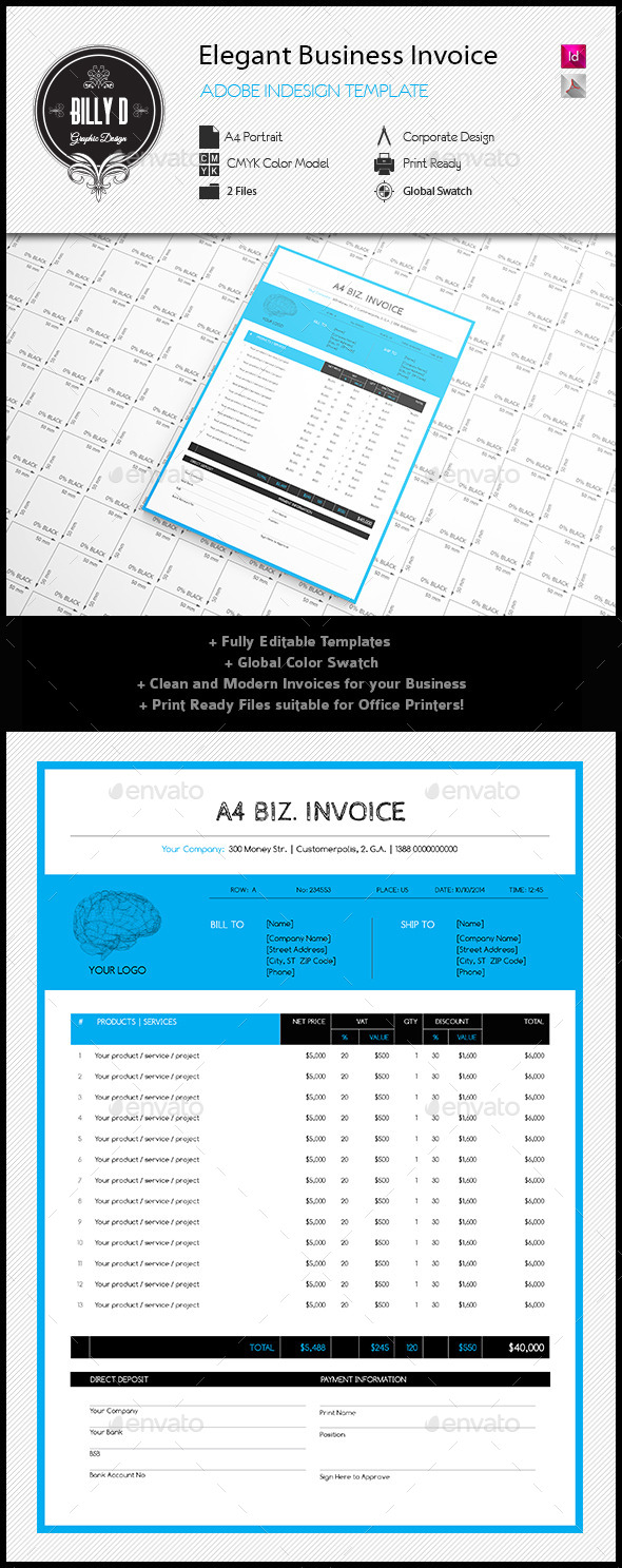 Elegant Business Invoice Template (Proposals & Invoices)