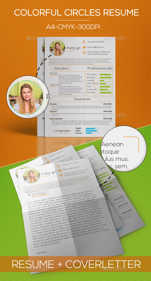 GraphicRiver colorful circles Resume 10870247 GraphicRiver colorful circles Resume 10870247