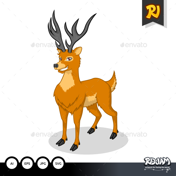 GraphicRiver Deer Cartoon 10870362 GraphicRiver Deer Cartoon 10870362