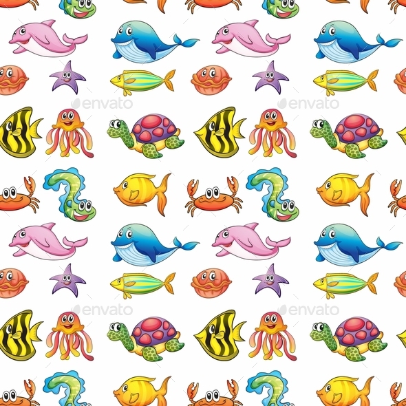 GraphicRiver Sea Animals Pattern 10870506 GraphicRiver Sea Animals Pattern 10870506