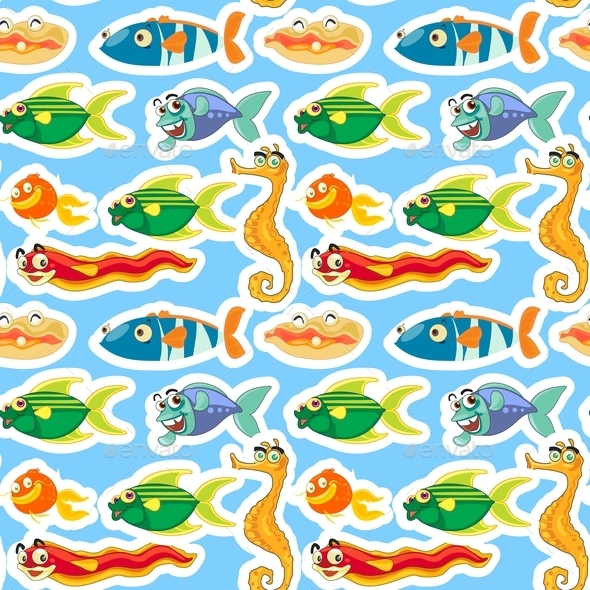 GraphicRiver Sea Animals Pattern 10870510 GraphicRiver Sea Animals Pattern 10870510