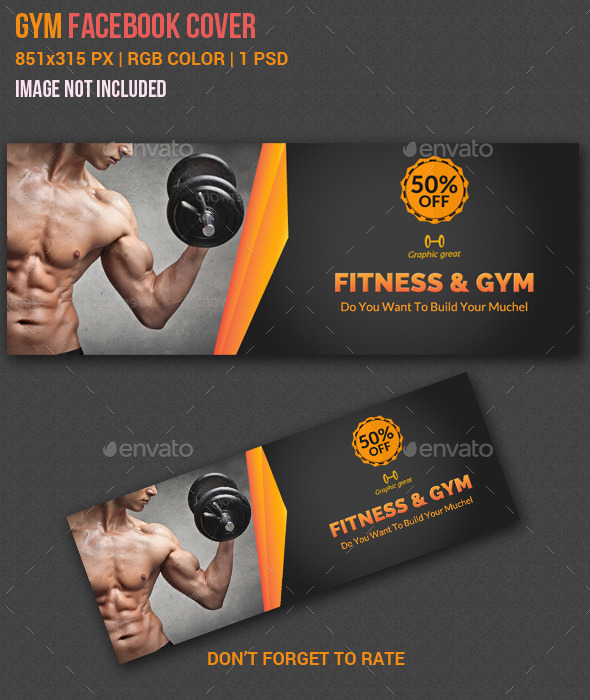GraphicRiver Gym & Fitness Facebook Timeline Cover 10871447 GraphicRiver Gym & Fitness Facebook Timeline Cover 10871447