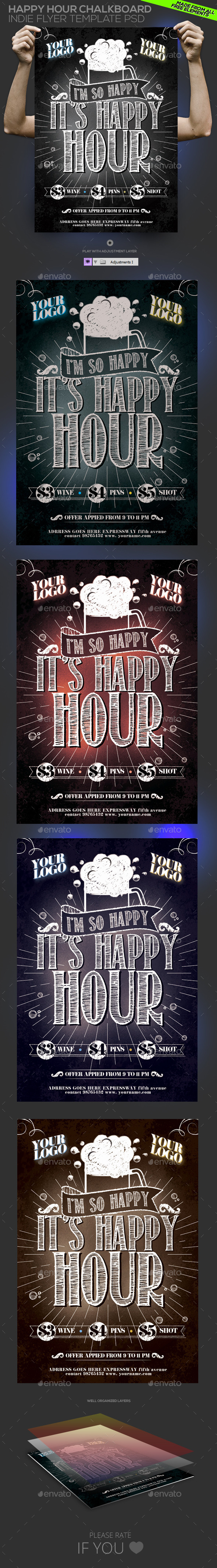 GraphicRiver Happy Hour Chalkboard Indie Template PSD 10873203 GraphicRiver Happy Hour Chalkboard Indie Template PSD 10873203