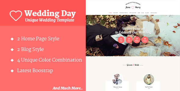 Wedding Day - Wedding HTML Template