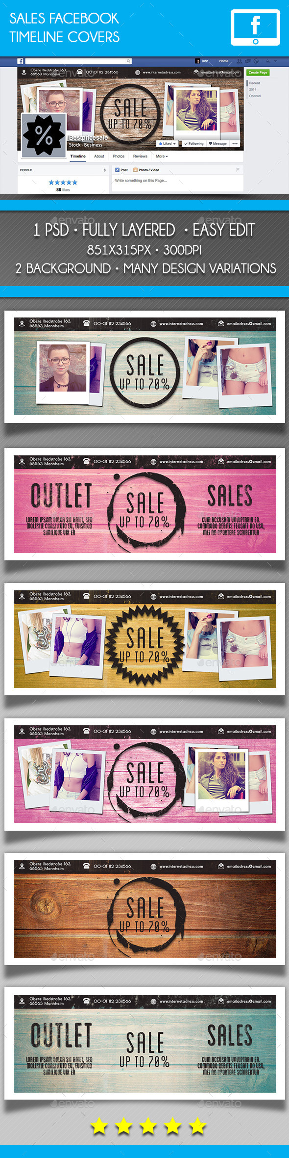 GraphicRiver Sale Facebook Covers 10873305 GraphicRiver Sale Facebook Covers 10873305
