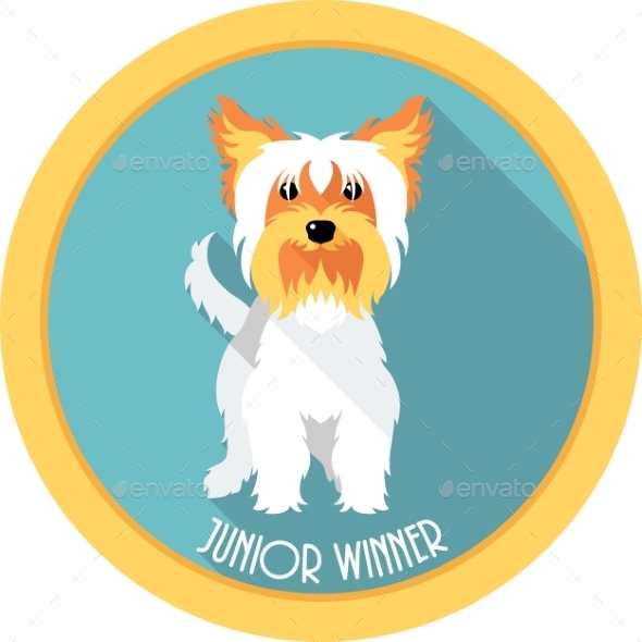 GraphicRiver Medal Yorkshire Terrier Junior Winner Dog 10873318 GraphicRiver Medal Yorkshire Terrier Junior Winner Dog 10873318