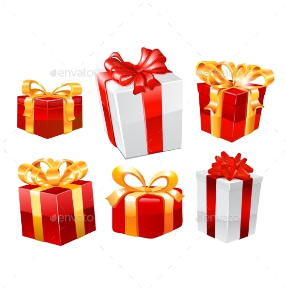 GraphicRiver Gifts Set Vector 10873772 GraphicRiver Gifts Set Vector 10873772