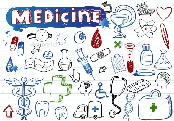 GraphicRiver Doodle Hospital Icons 10873913 GraphicRiver Doodle Hospital Icons 10873913