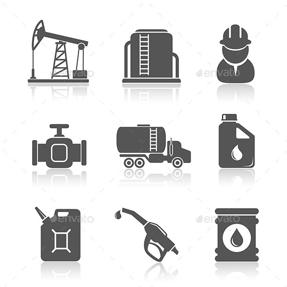 GraphicRiver Oil Industry Petroleum Processing Icons Set 10873990 GraphicRiver Oil Industry Petroleum Processing Icons Set 10873990