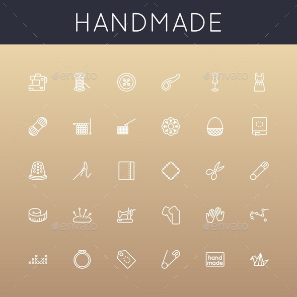 GraphicRiver Vector Handmade Line Icons 10874032 GraphicRiver Vector Handmade Line Icons 10874032