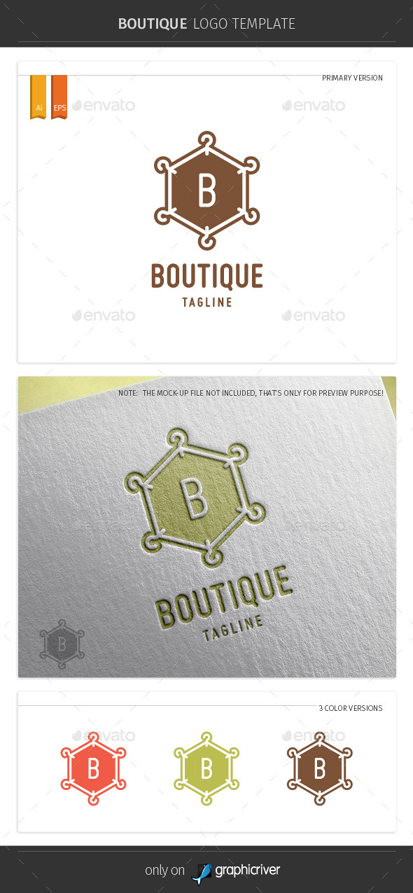 GraphicRiver Boutique Logo Template 10875044 GraphicRiver Boutique Logo Template 10875044