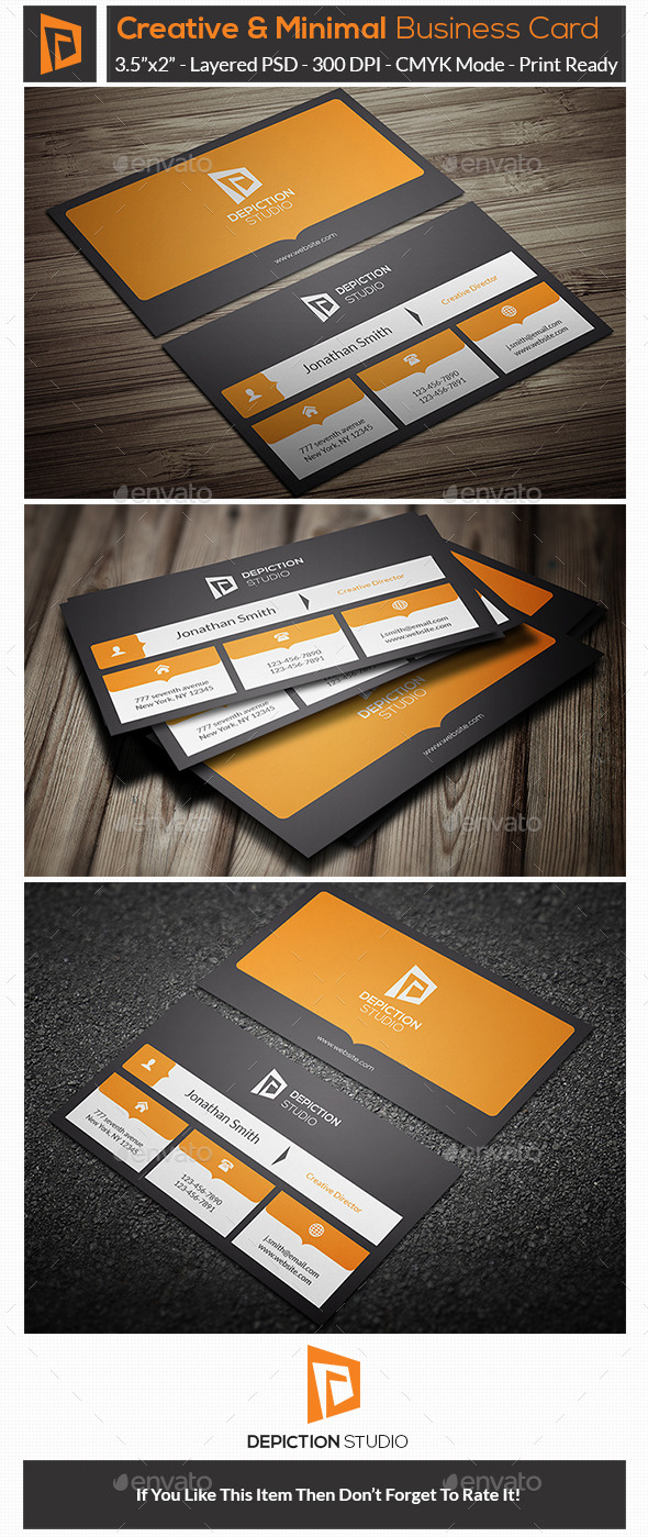 GraphicRiver Creative & Minimal Business Card 10875713 GraphicRiver Creative & Minimal Business Card 10875713